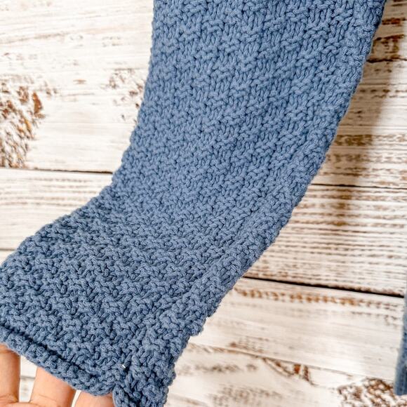 Caslon Blue & White Colorblock Split Hem Sweater, EUC, Size Small - Picture 7 of 13